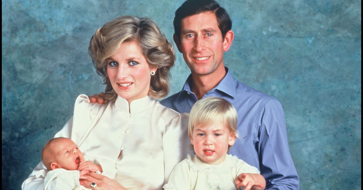 Diana, le prince Charles et leurs enfants, William et Harry, en 1984