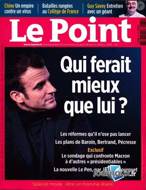 Couverture du magazine "Le Point", numéro du 30 janvier 2020.