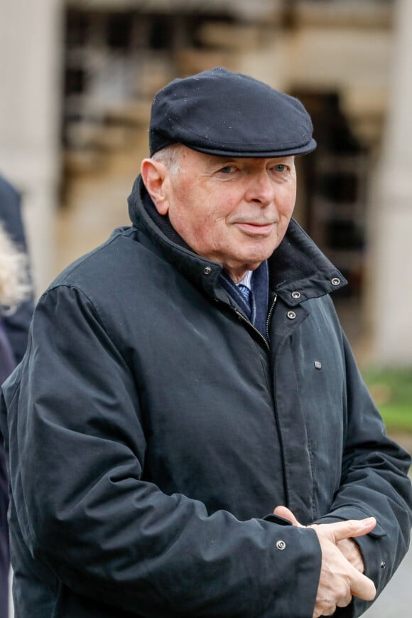 Jacques Toubon - Obsèques de Sébastien Demorand à la Coupole du crématorium du cimetière du Père-Lachaise à Paris, France, le 31 janvier 2020.