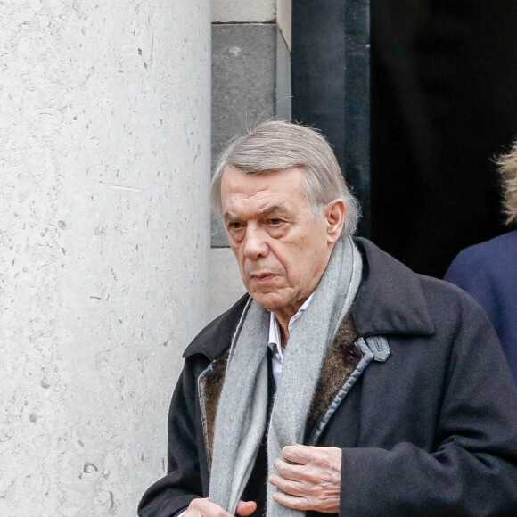 Salvatore Adamo - Obsèques de Sébastien Demorand à la Coupole du crématorium du cimetière du Père-Lachaise à Paris, France, le 31 janvier 2020.
