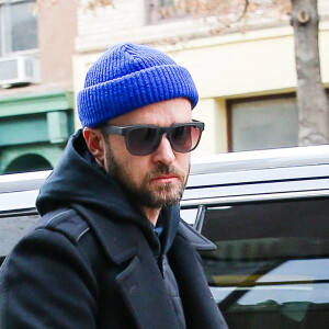 Justin Timberlake arrive dans un studio. New York. Le 30 janvier 2020. @Felipe Ramales/Splash News/ABACAPRESS.COM