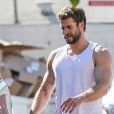 Exclusif - Liam Hemsworth à la sortie de son entraînement sportif à Los Angeles, le 31 janvier 2020.