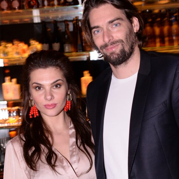 Exclusif - Camille Lacourt et sa compagne Alice Detollenaere (Miss Bourgogne 2010) - Soirée de lancement de "Chez Blue" au club "Boum Boum" situé dans le prestigieux 8eme arrondissement de Paris le 30 janvier 2020. À cette occasion A.Colette a fait dégusté sa vodka " Touché " aux invités. " Chez Blue " est désormais le rendez vous incontournable du jeudi soir ! © Rachid Bellak/Bestimage