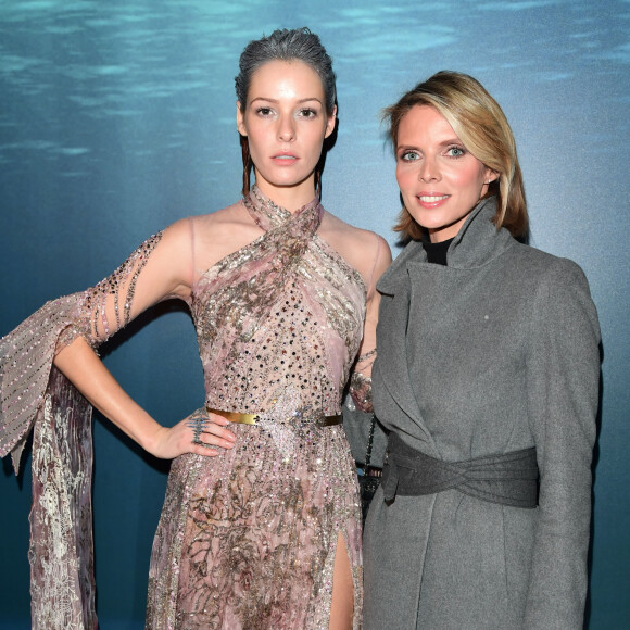 Exclusif - Maëva Coucke et Sylvie Tellier - People au défilé de mode Haute Couture Printemps-Eté 2020 "Ziad Nakad" à l'hôtel Intercontinental Paris Le Grand à Paris, le 22 janvier 2020. © Pierre Perusseau/Bestimage