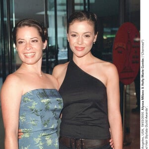 Alyssa Milano et Holly Marie Combs arrivent aux "MakeUp Artists and Hair Stylists Guild Awards". Los Angeles. Le 19 mars 2000. © Blackbird/ABACA