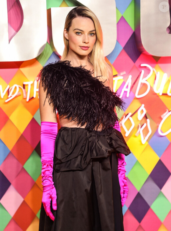 Margot Robbie à la première du film "Birds of Prey: And the Fantabulous Emancipation of One Harley Quinn" au cinéma BFI IMAX à Londres, le 30 janvier 2020.