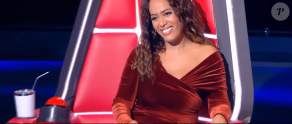 Amel Bent dans "The Voice" - Emission diffusée samedi 8 février 2020, TF1
