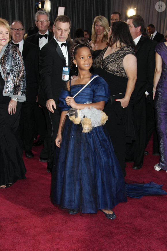 Quvenzhane Wallis - 85eme ceremonie des Oscars a Hollywood. Le 24 fevrier 2013.