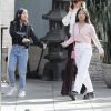 Exclusif - Laeticia Hallyday et ses filles Jade et Joy font du shopping dans une boutique de sport à Santa Monica le 18 janvier 2020.