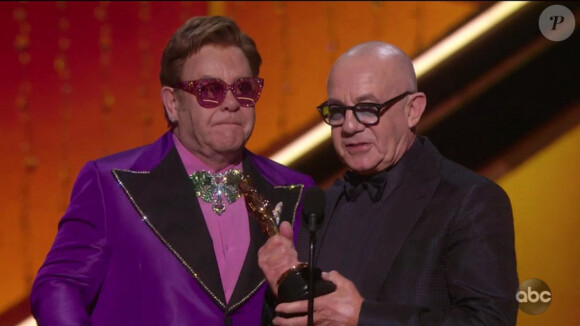 Sir Elton John, Bernie Taupin lors de 92ème cérémonie des Oscars 2020 au Hollywood and Highland à Los Angeles, Californie, Etats-Unis, le 9 février 2020.