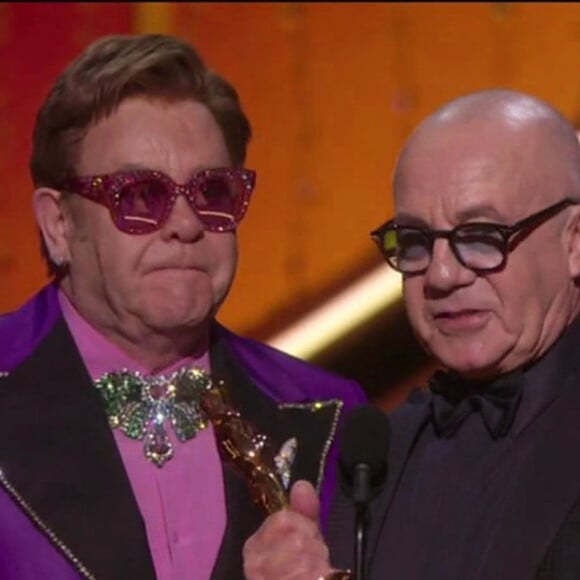Sir Elton John, Bernie Taupin lors de 92ème cérémonie des Oscars 2020 au Hollywood and Highland à Los Angeles, Californie, Etats-Unis, le 9 février 2020.
