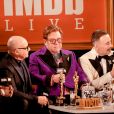 Elton John et son mari David Furnish, Bernie Taupin - People à la 28ème soirée annuelle "Elton John Academy Awards Viewing Party" à West Hollywood, Los Angeles, le 9 février 2020.