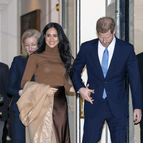 Le prince Harry, duc de Sussex, et Meghan Markle, duchesse de Sussex, en visite à la Canada House à Londres, Royaume Uni, le 7 janvier 2020.