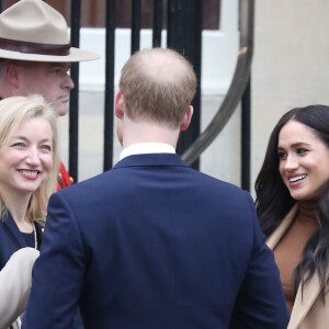 Le prince Harry, duc de Sussex, et Meghan Markle, duchesse de Sussex, en visite à la Canada House à Londres le 7 janvier 2020.