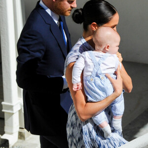 Le prince Harry, duc de Sussex, et Meghan Markle, duchesse de Sussex, avec leur fils Archie ont rencontré l'archevêque Desmond Tutu et sa femme à Cape Town, Afrique du Sud. Le 25 septembre 2019