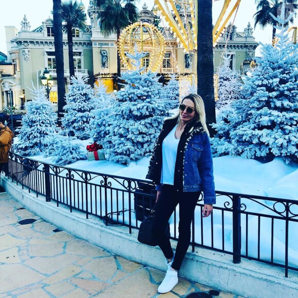 Marie Garet heureuse à Monte-Carlo, le 14 décembre 2019
