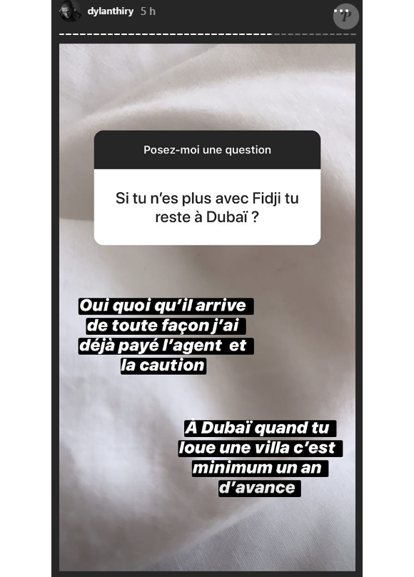 Fidji Ruiz et Dylan Thiry alimentent les rumeurs de séparation sur Instagram - 11 février 2020