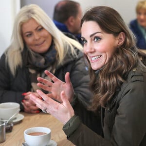 Kate Middleton, duchesse de Cambridge, lors d'une visite à The Ark Open Farm à Newtownards, Irlande, le 12 février 2020.