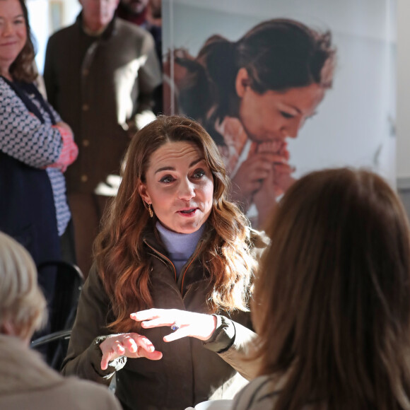 Kate Middleton, duchesse de Cambridge, lors d'une visite à The Ark Open Farm à Newtownards, Irlande, le 12 février 2020.