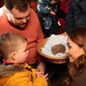 Kate Middleton, duchesse de Cambridge, lors d'une visite à The Ark Open Farm à Newtownards, Irlande, le 12 février 2020.