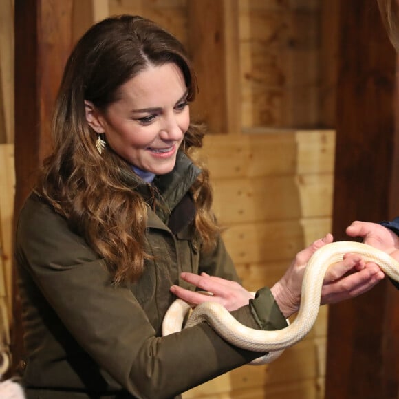 Kate Middleton, duchesse de Cambridge, lors d'une visite à The Ark Open Farm à Newtownards, Irlande, le 12 février 2020.