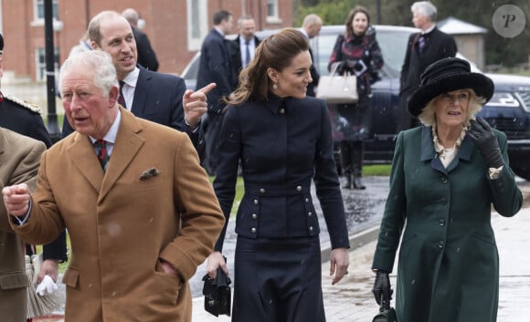 Le prince Charles, prince de Galles, Kate Middleton, duchesse de Cambridge, Camilla Parker Bowles, duchesse de Cornouailles - Visite au centre de réadaptation médicale de la défense Stanford Hall, Loughborough le 11 février 2020.