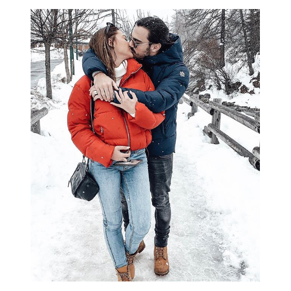 Alix et Benjamin des "Marseillais" en amoureux au ski - Instagram, 14 février 2019