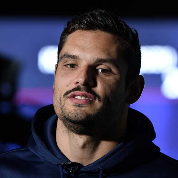 Florent Manaudou lors de la conférence de presse à propos des championnats d'Europe de natation en petit bassin à Glasgow le 3 décembre 2019. Inside / Panoramic / Bestimage 03/12/2019 - Glasgow