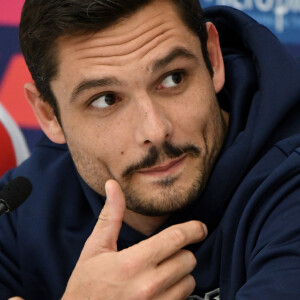 Florent Manaudou lors de la conférence de presse à propos des championnats d'Europe de natation en petit bassin à Glasgow le 3 décembre 2019. Inside / Panoramic / Bestimage 03/12/2019 - Glasgow