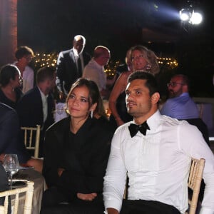 Exclusif - Florent Manaudou et sa compagne Alizé Lim - Gala de charité de l'académie de tennis Mouratoglou afin de récolter des fonds pour sa fondation "Champ'Seed" à Biot le 23 juin 2019. "Champ'Seed" est une fondation pour aider les jeunes talents du tennis, n'ayant pas les ressources appropriées, à atteindre le haut niveau international en leur permettant d'acquérir les compétences et l'encadrement nécesssaires à la révélation de leur potentiel. © Philippe Brylak /Bestimage