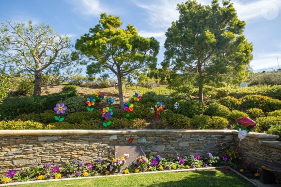 Exclusif - Illustrations de la tombe de Kobe Bryant et de sa fille Gianna au cimetière de Pacific View Memorial Park à Corona Del Mar à Newport Beach le 14 février 2020.