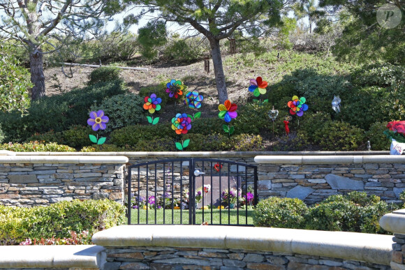 Exclusif - Illustrations de la tombe de Kobe Bryant et de sa fille Gianna au cimetière de Pacific View Memorial Park à Corona Del Mar à Newport Beach le 14 février 2020.