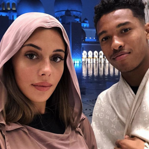 Coralie Porrovecchio et son amoureux Boubacar Kamara en vacances à Dubaï. Décembre 2018.