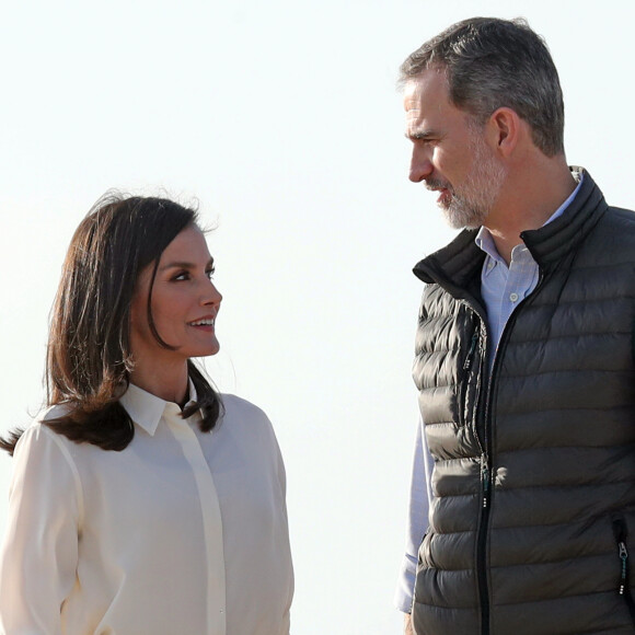 Le roi Felipe VI et la reine Letizia d'Espagne, visitent le parc national "Donana Park" à l'occasion de son 50 ème anniversaire à Almonte, le 14 février 2020.