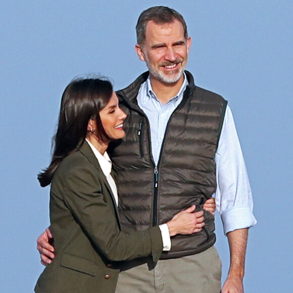 Le roi Felipe VI et la reine Letizia d'Espagne, visitent le parc national "Donana Park" à l'occasion de son 50 ème anniversaire à Almonte, le 14 février 2020.