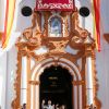 Le roi Felipe VI d'Espagne et la reine Letizia lors d'une visite de l'église Notre-Dame-de-l'Assomption à Huelva le 14 février 2020.