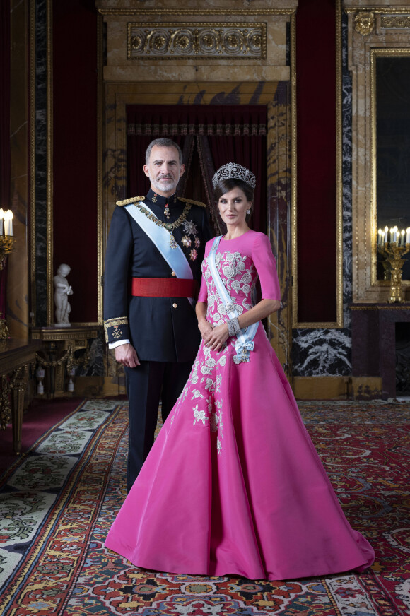 Le roi Felipe VI d'Espagne, la reine Letizia - Photos officielles des membres de la famille royale d'Espagne à Madrid le 11 février 2020.