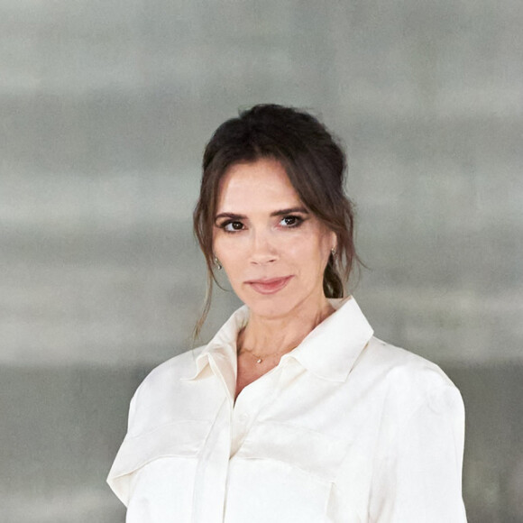 Victoria Beckham à l'issue de son défilé automne-hiver 2020 à la Banqueting House. Londres, le 16 février 2020.