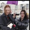 Karen Elson arrive au défilé Victoria Beckham à la Banqueting House. Londres, le 16 février 2020.