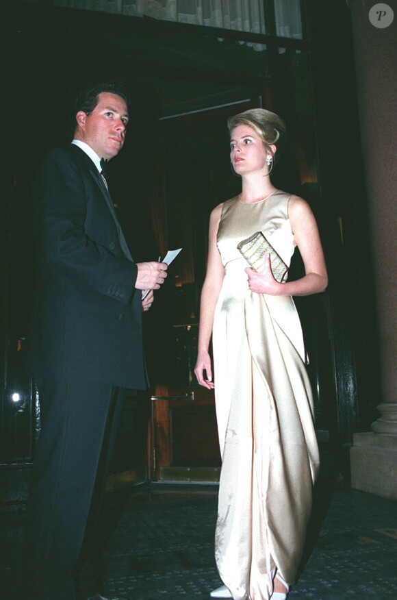 David Linley et son épouse Serena Stanhope au Bal de la Rose de Monaco en 1995.