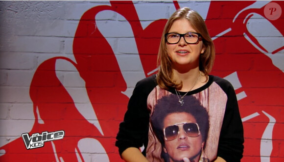 Sarah dans The Voice Kids, le 30 août 2014 sur TF1.