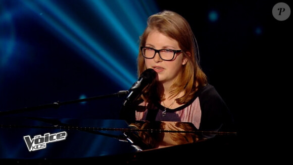 Sarah dans The Voice Kids, le 30 août 2014 sur TF1.