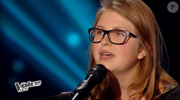 Sarah dans The Voice Kids, le 30 août 2014 sur TF1.