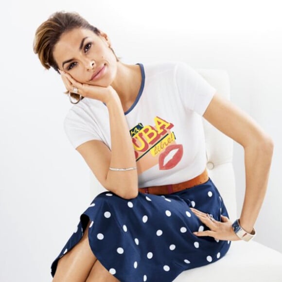 Eva Mendes pose pour la marque "New York & Company. C'est la 5ème collaboration de l'actrice avec la marque, le 26 mars 2018.