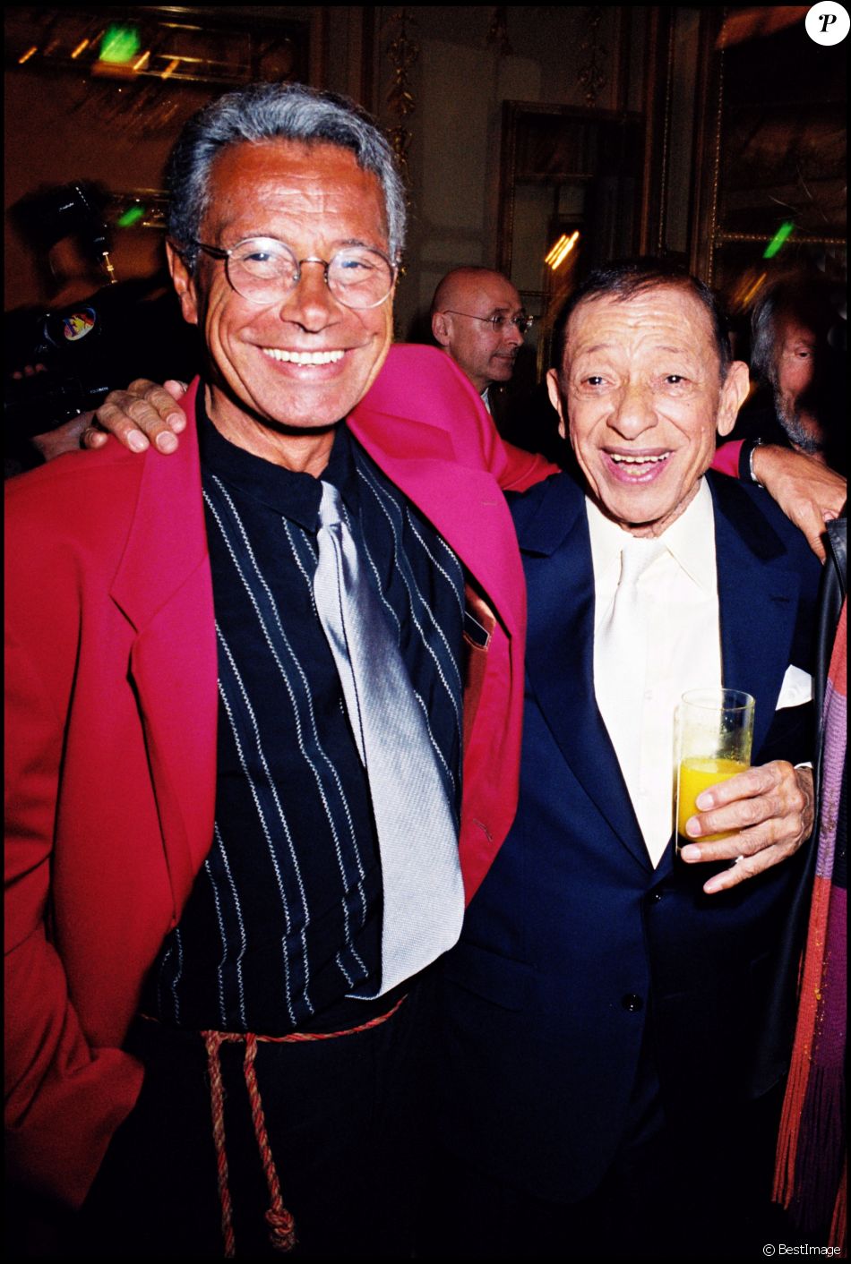 JeanMarie Périer et Henri Salvador dans les loges, le soir du concert