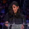 Vanessa Bryant rend hommage à son mari Kobe et à sa fille au Staples Center de Los Angeles, le 24 février 2020.