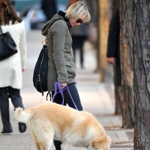 Renée Zellweger et son chien Dylan à Los Angeles en 2010.