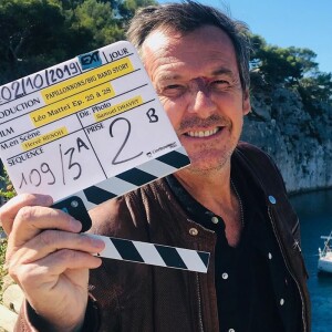 Jean-Luc Reichmann à Marseille pour le tournage de "Léo Mattei", le 23 février 2020