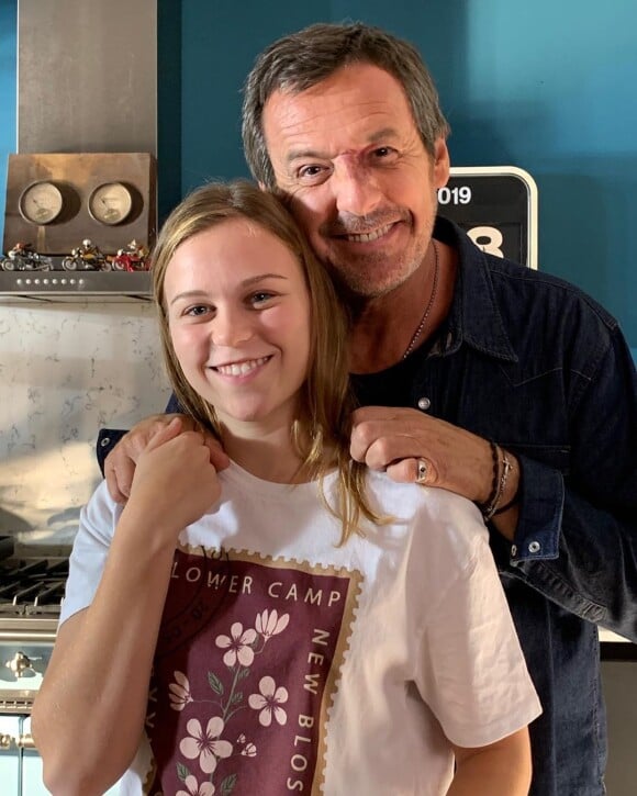 Jean-Luc Reichmann avec sa fille de fiction, le 16 octobre 2019