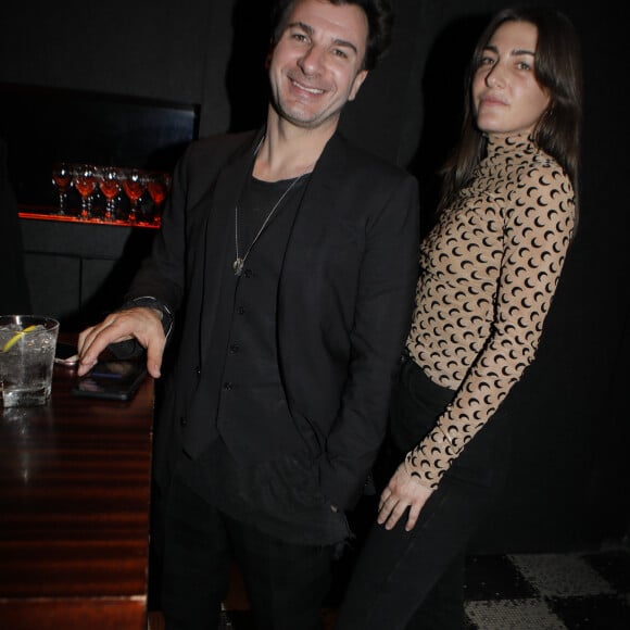 Michaël Youn et une amie Caroline à l'after-party du film "Lucky" organisé par Geoffrey Gervais (directeur artistique des Bains-Douches) aux Bains-Douches à Paris, France, le 25 février 2020. © Christophe Clovis/Bestimage